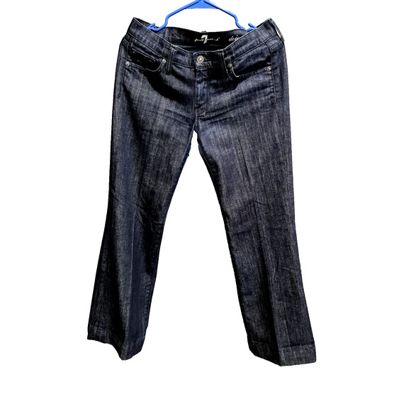 7 For All Mankind Dojo Bootcut Rhinestone Women's Jeans Size 27 - Picture 1 of 4